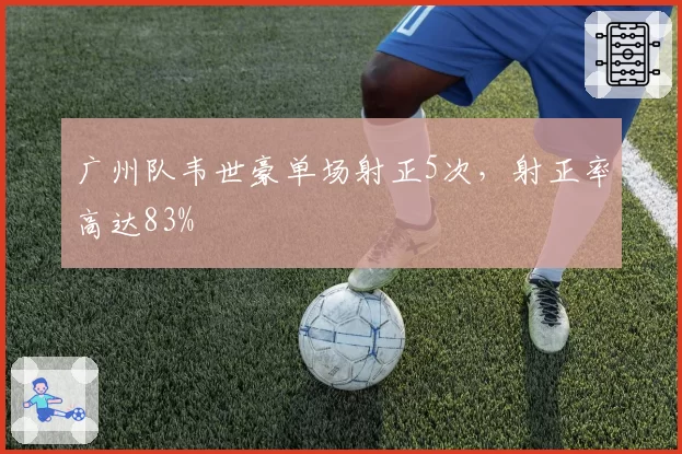 广州队韦世豪单场射正5次，射正率高达83%